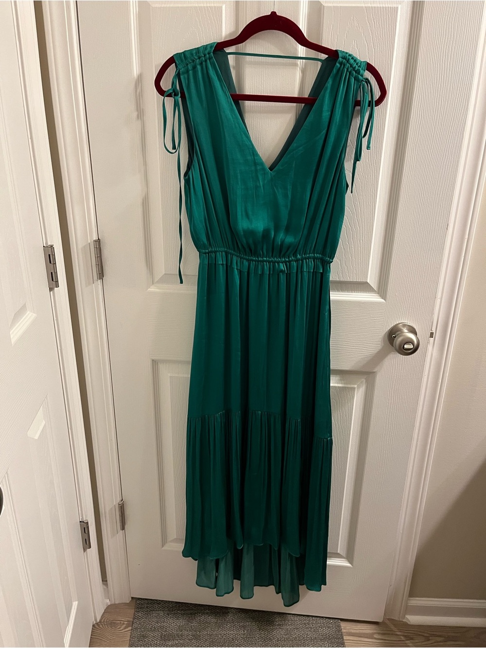 Emerald Green Silk Maxi Dress from Banana Republic